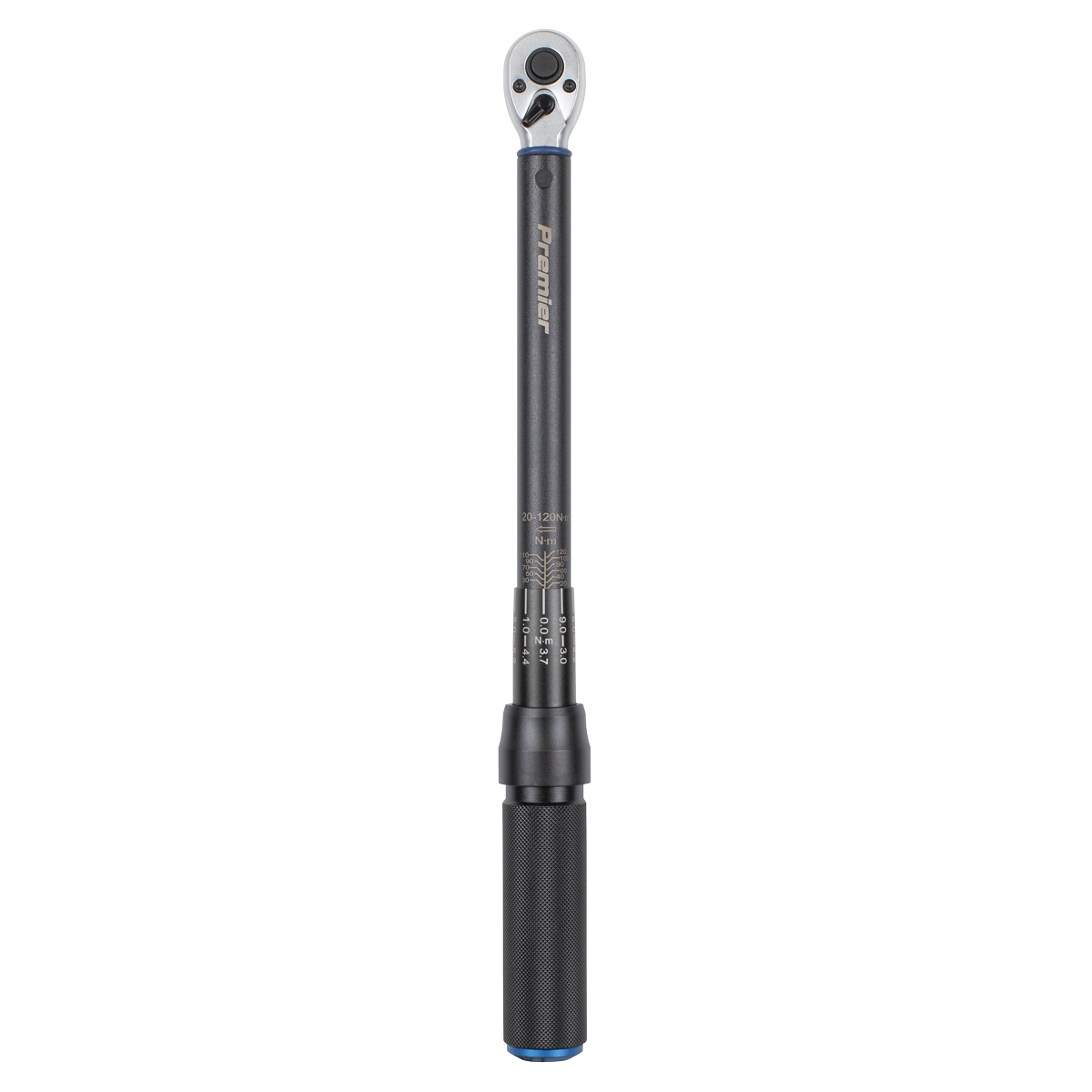 Torque Wrench Micrometer 3/8"Sq Drive Calibrated 20-120Nm - Premier Black