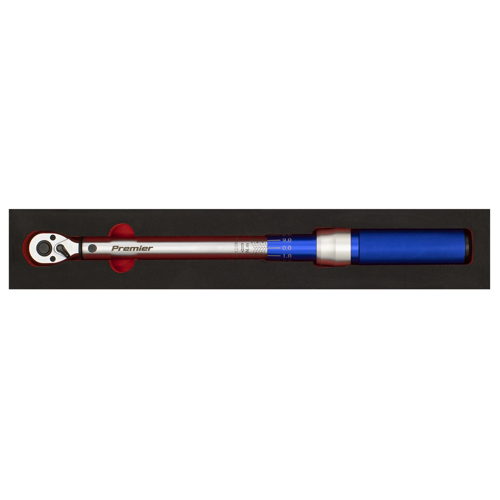 Premier Calibrated Micrometer Torque Wrench 3/8"Sq Drive 20-