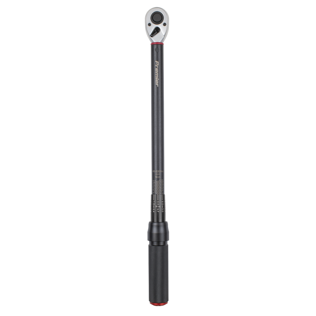 Torque Wrench Micrometer 1/2"Sq Drive Calibrated 40-220Nm -