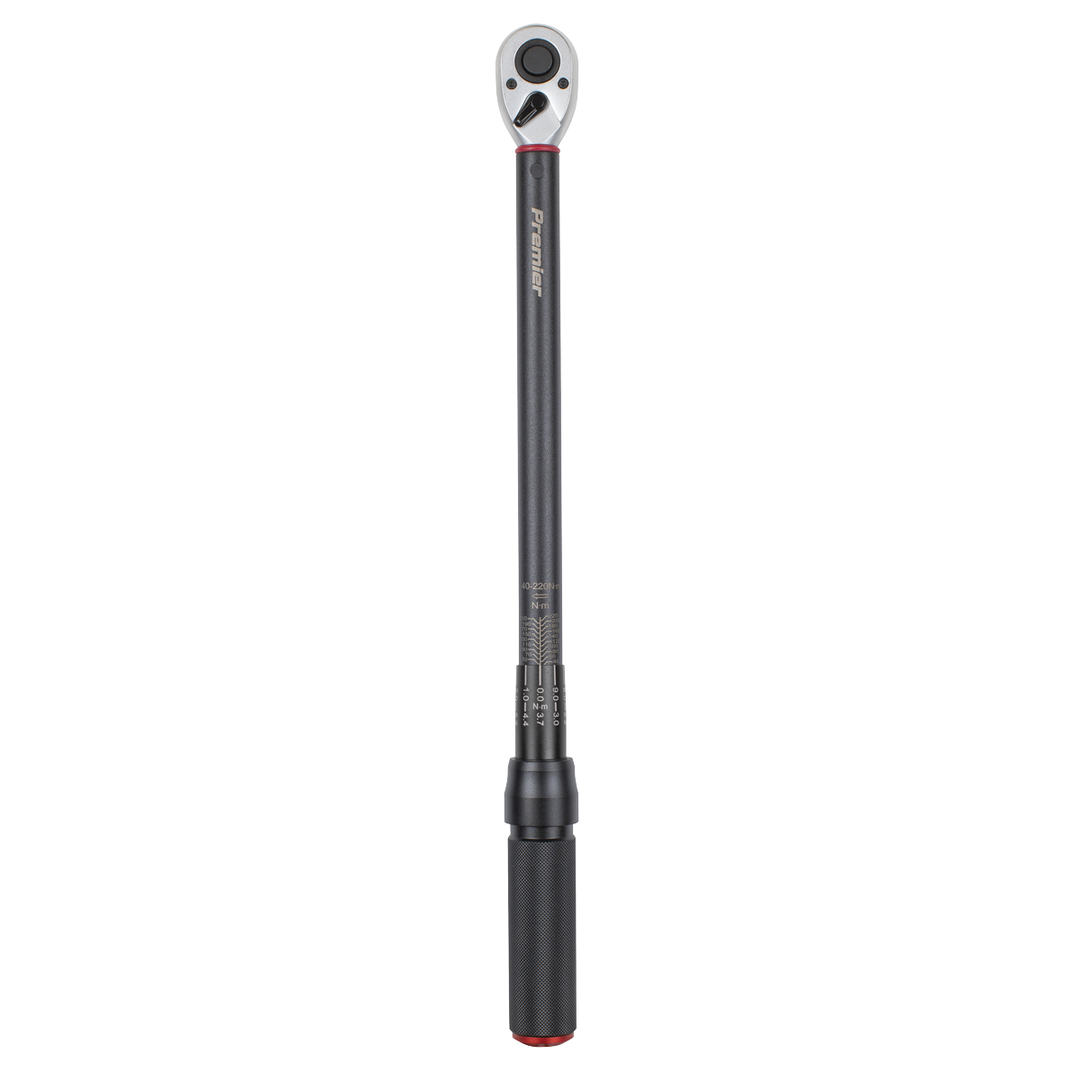 Torque Wrench Micrometer 1/2"Sq Drive Calibrated 40-220Nm - Premier Black