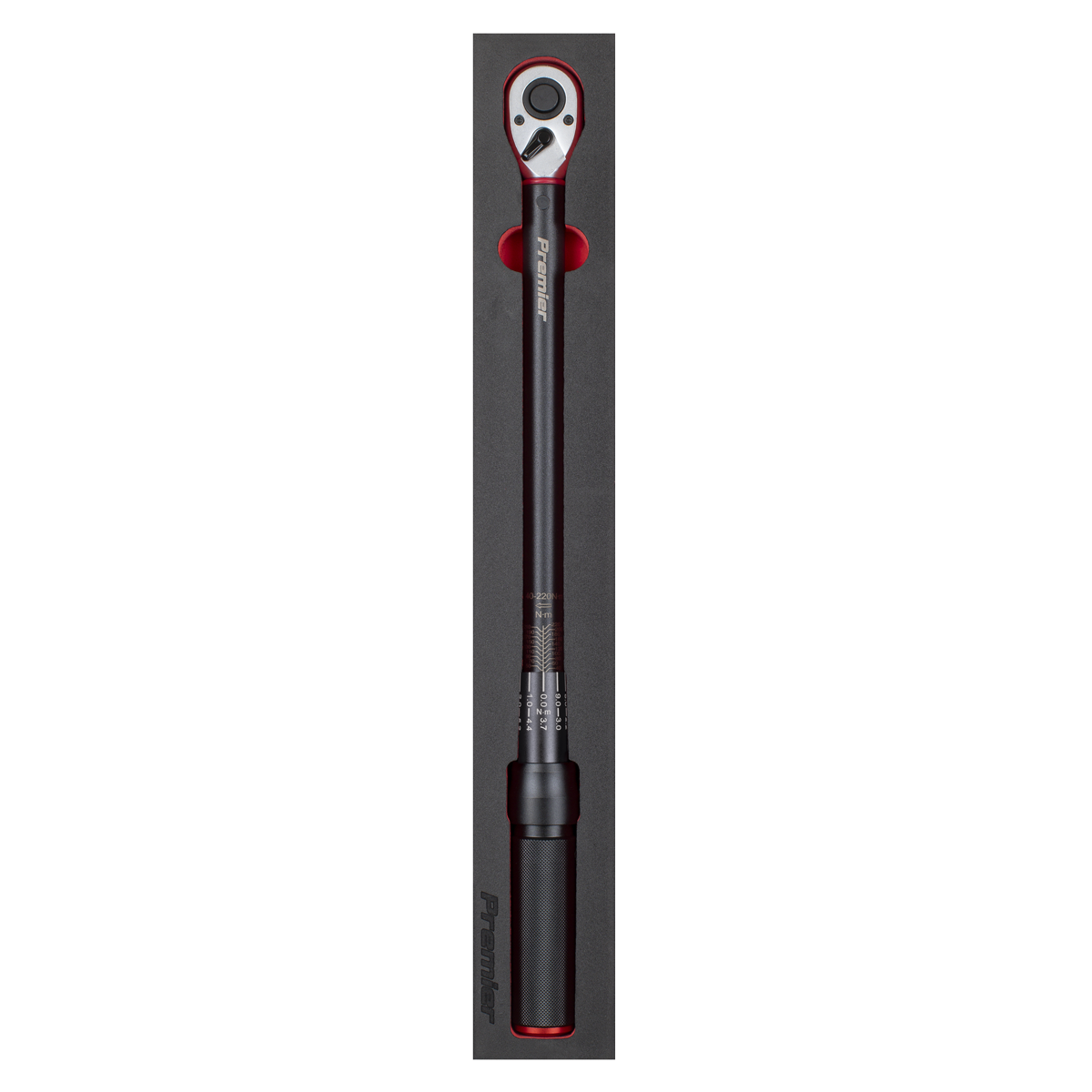 Torque Wrench Micrometer 1/2"Sq Drive Calibrated 40-220Nm -