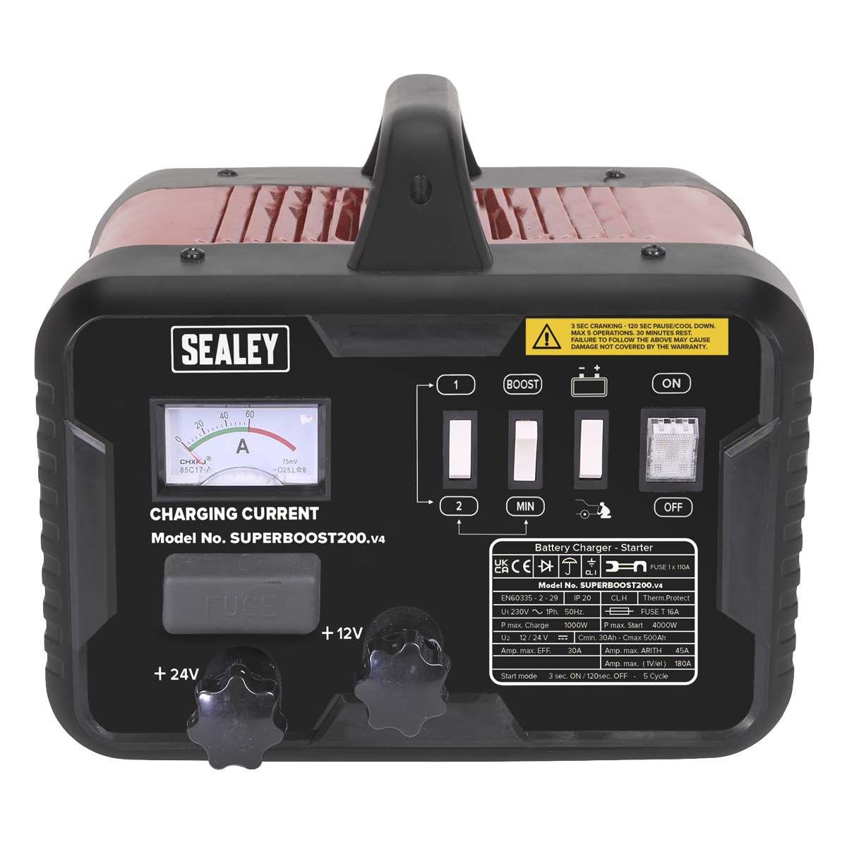 12/24V Starter/Charger, 200/45A (SUPERBOOST200)