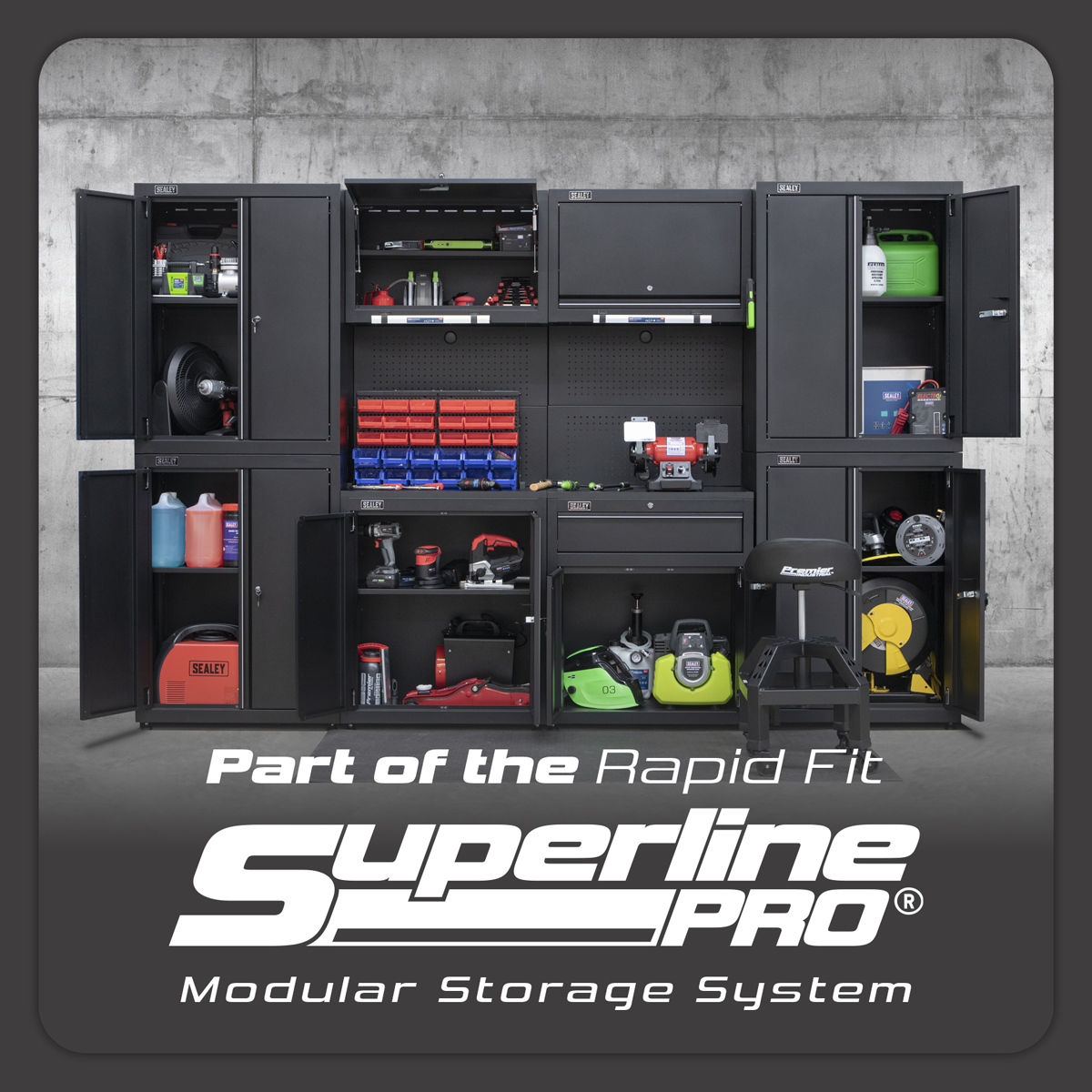 Part of the Superline PRO® Rapid-Fit Modular Storage System