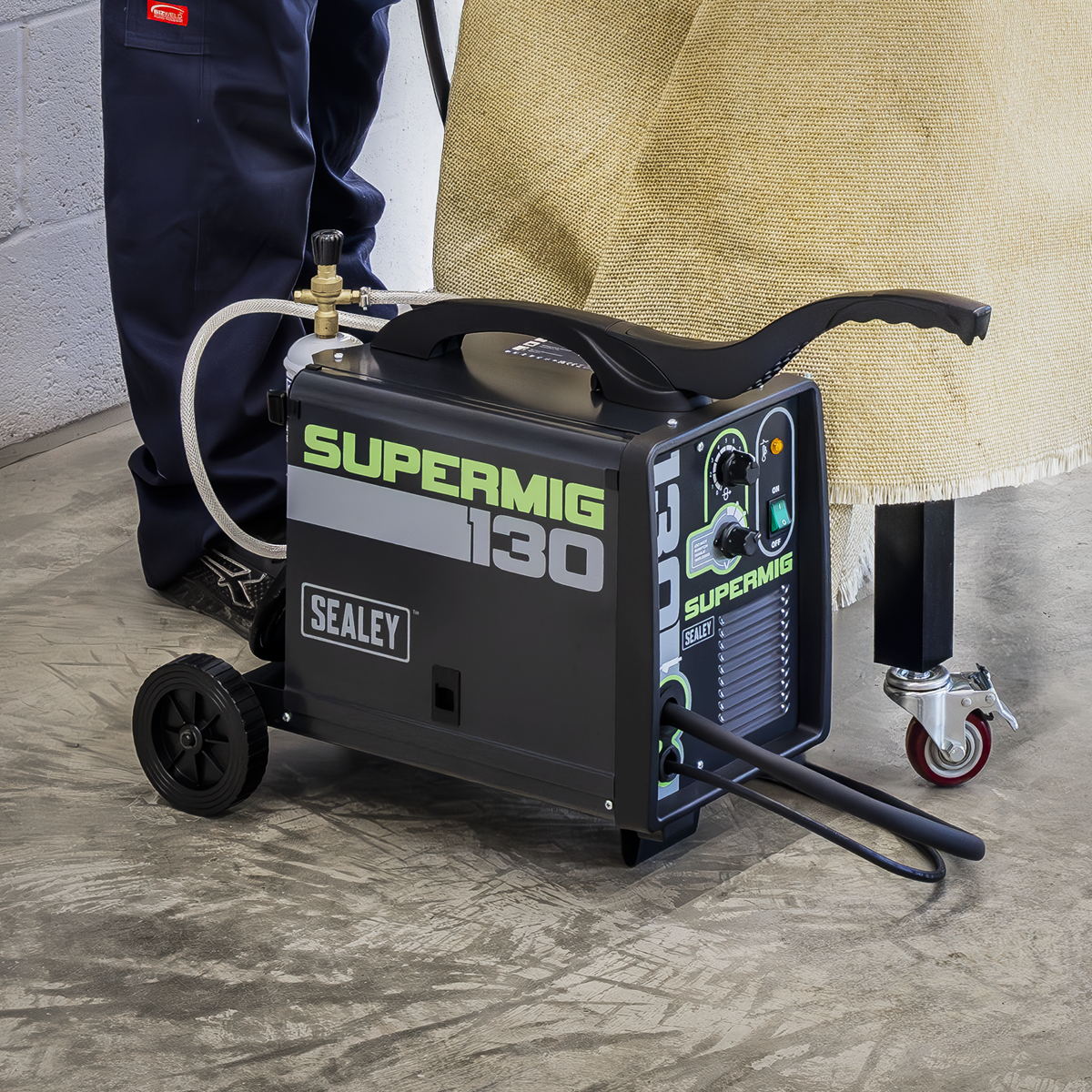 Mini Portable Gas/Gasless MIG Welder, 130A (SUPERMIG130)