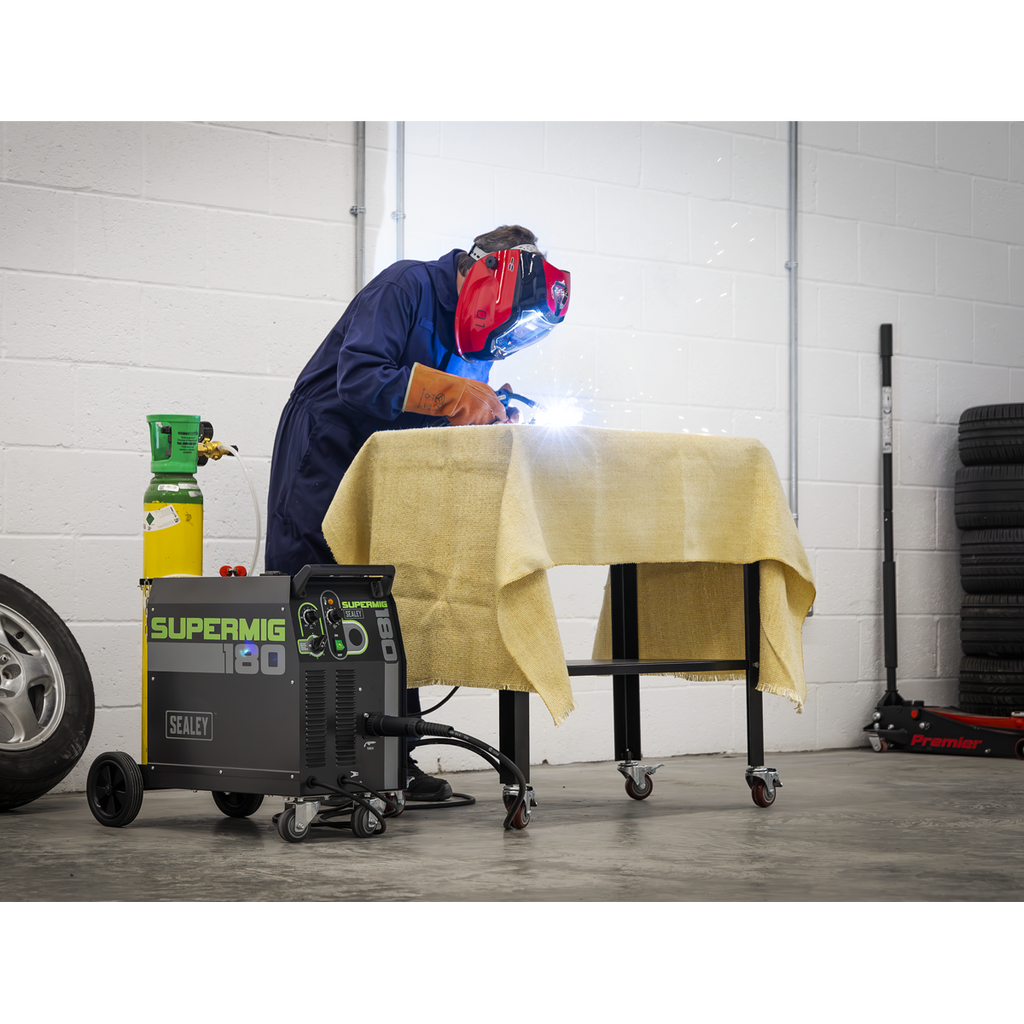 Professional Gas/Gasless MIG Welder with Binzel® Euro Torch 180A 230V