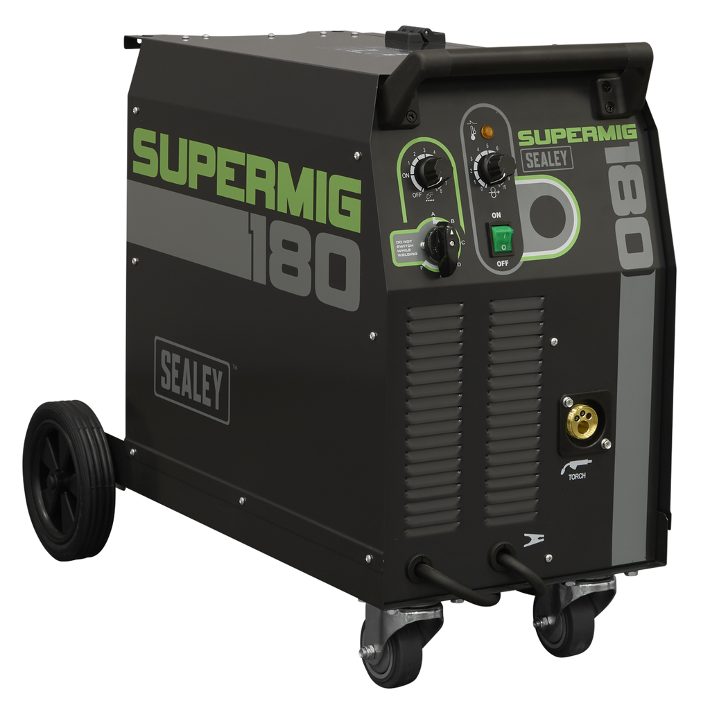 Professional Gas/Gasless MIG Welder with Binzel® Euro Torch 180A 230V