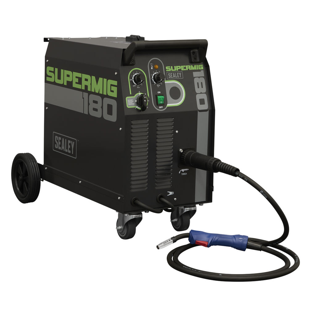 Professional Gas/Gasless MIG Welder with Binzel® Euro Torch 180A 230V