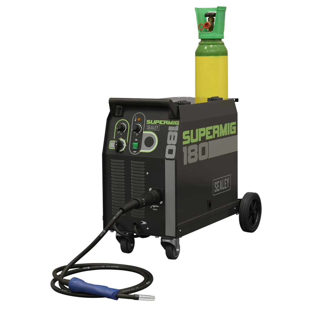 Professional Gas/Gasless MIG Welder with Binzel® Euro Torch 180A 230V