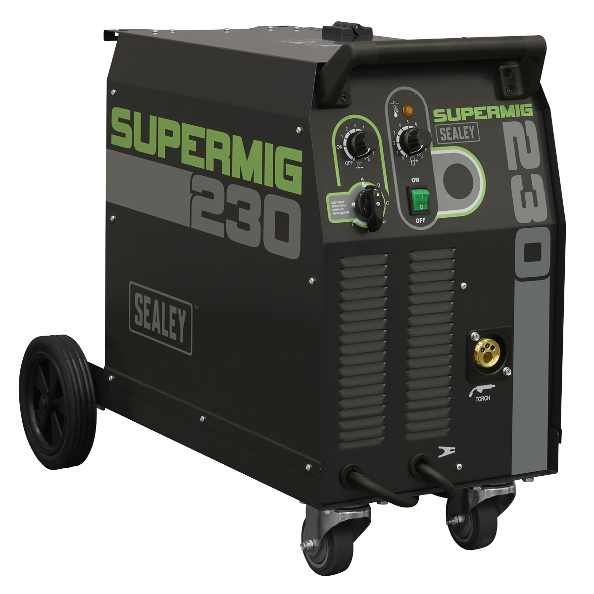 Professional Gas/Gasless MIG Welder with Binzel® Euro Torch 230A 230V