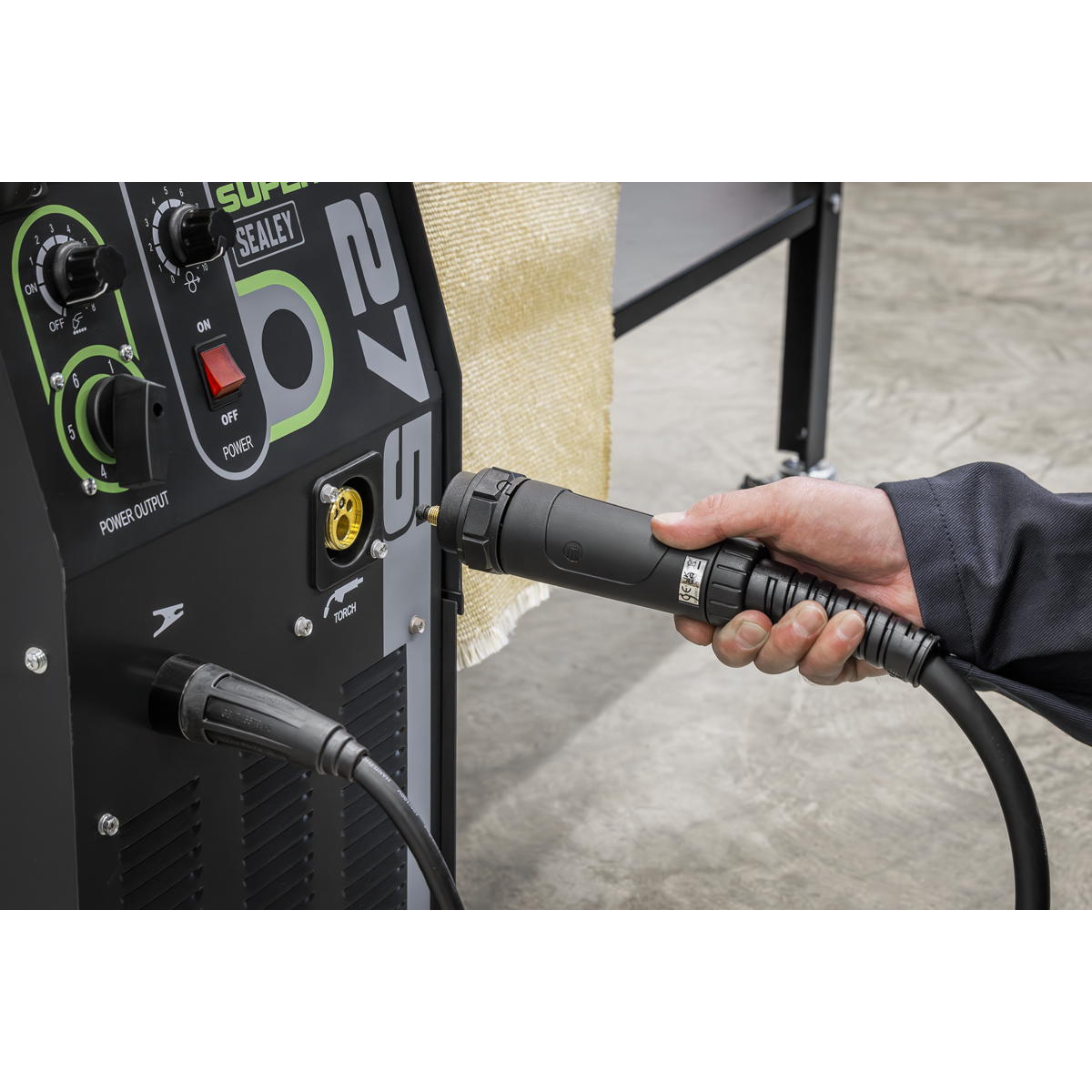 Professional Gas/Gasless MIG Welder with Binzel® Euro Torch 270A 230V