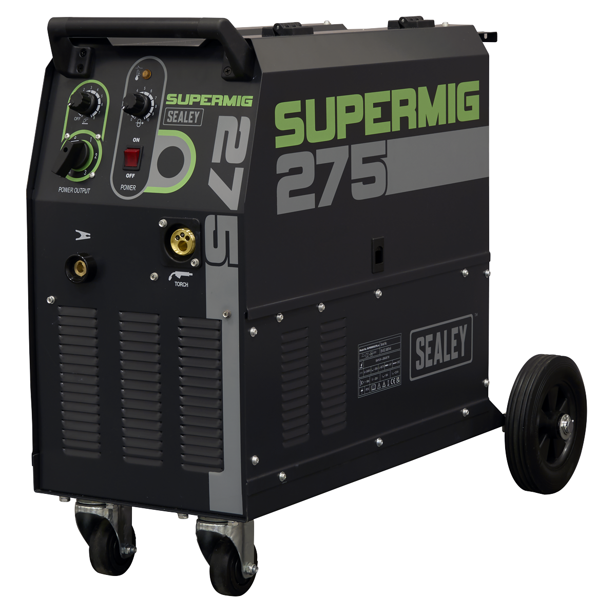 Professional Gas/Gasless MIG Welder with Binzel® Euro Torch 270A 230V