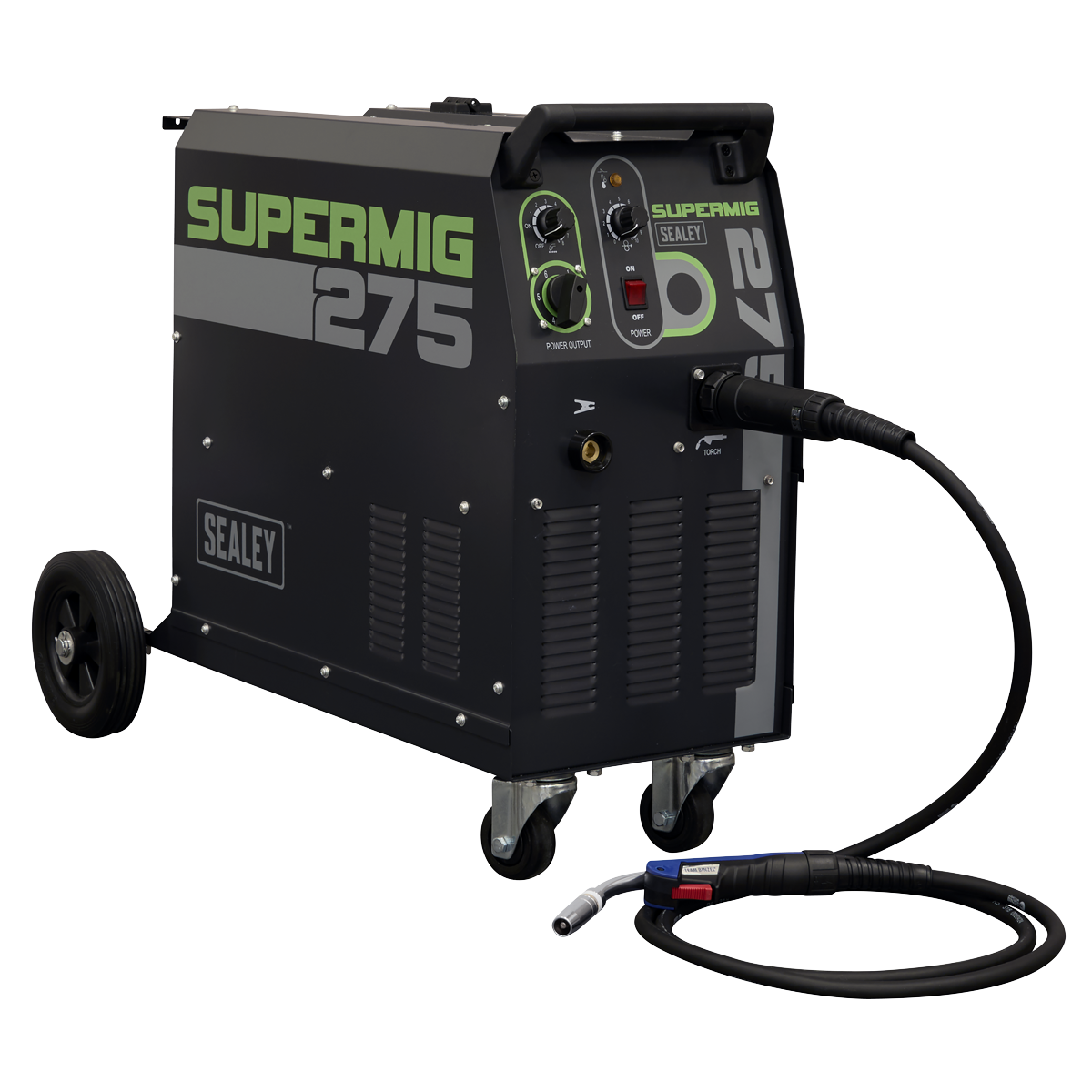 Professional Gas/Gasless MIG Welder with Binzel® Euro Torch 270A 230V