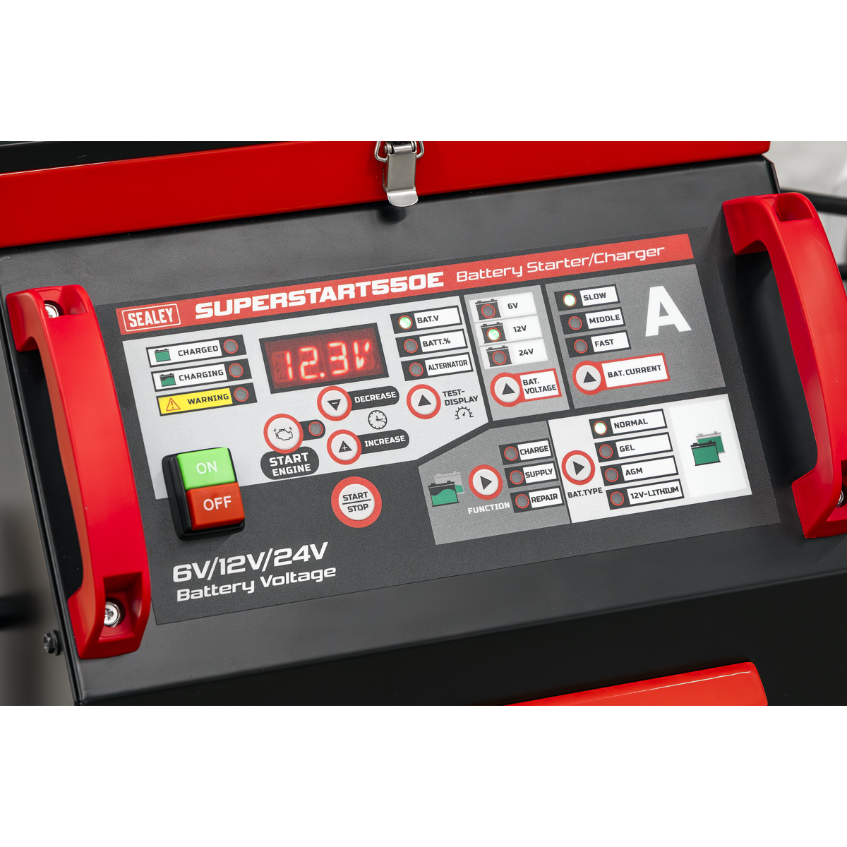 6/12/24V Battery Starter/Charger 550A