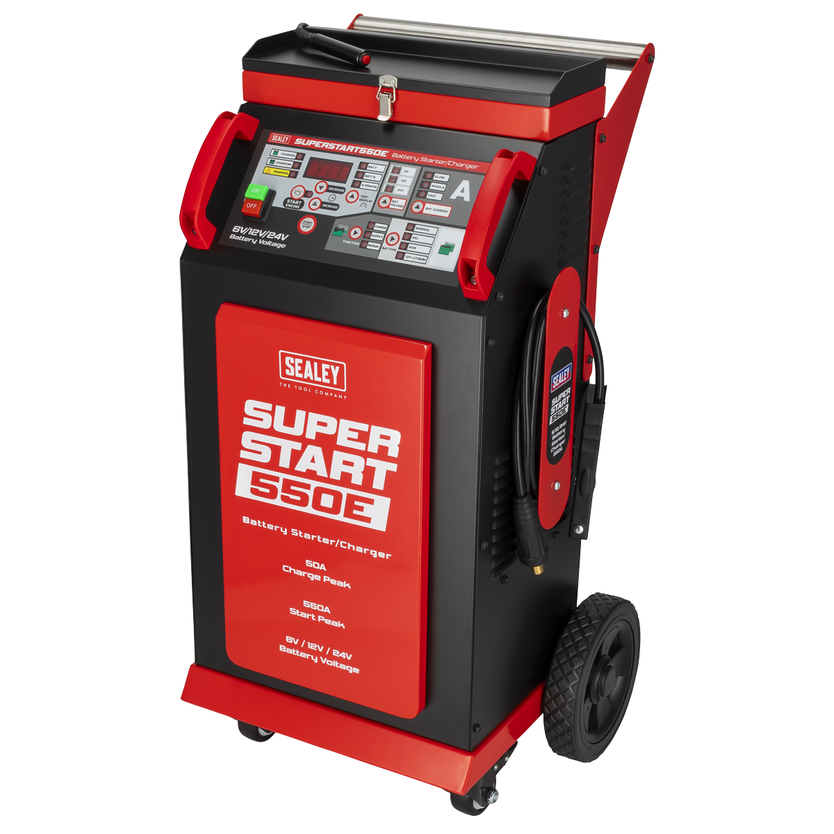 6/12/24V Battery Starter/Charger 550A