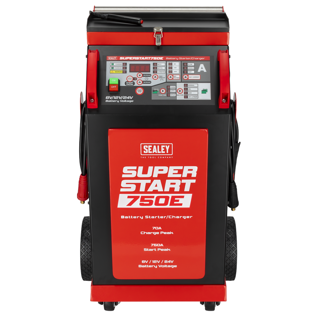 6/12/24V Battery Starter/Charger 750A