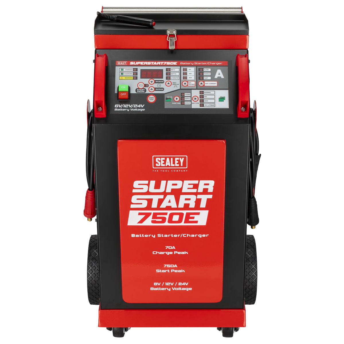 6/12/24V Battery Starter/Charger 750A