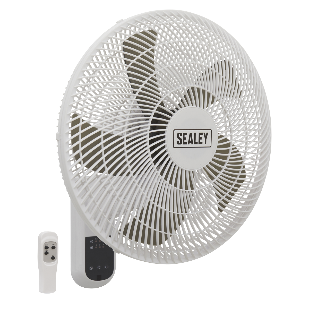 3-Speed Wall Fan with Remote Control 16" 230V