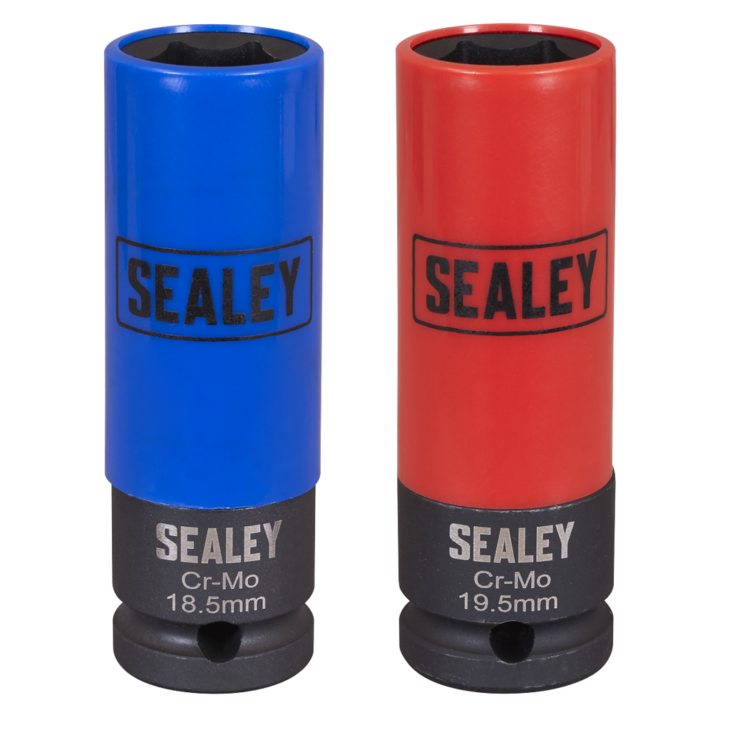 Alloy Wheel Impact Socket Set 1/2"Sq Drive 2pc