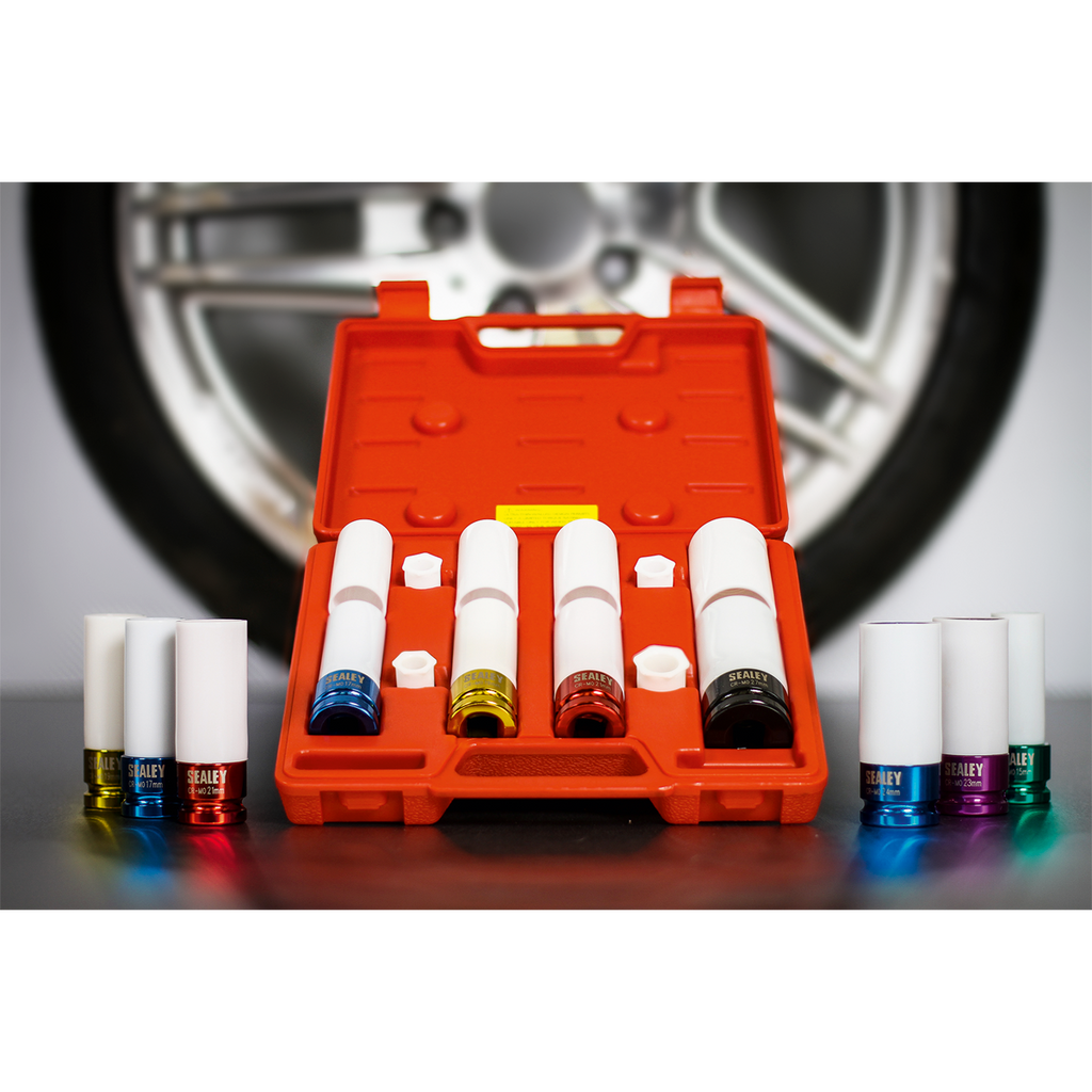 Alloy Wheel Impact Socket Set 1/2"Sq Drive 4pc