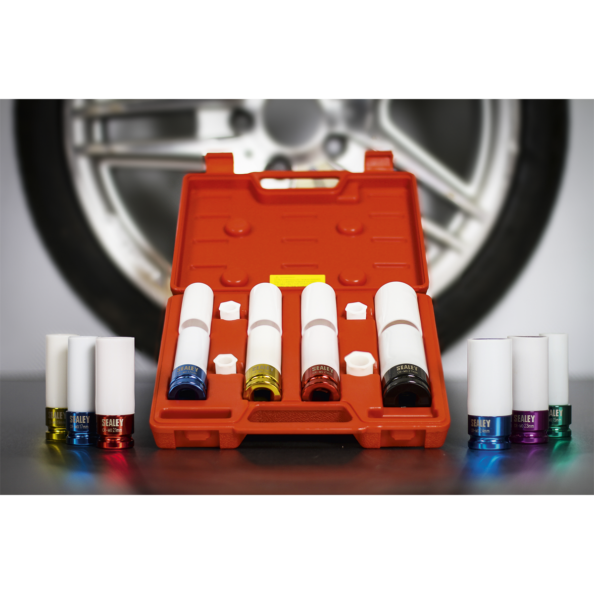 Alloy Wheel Impact Socket Set 1/2"Sq Drive 4pc