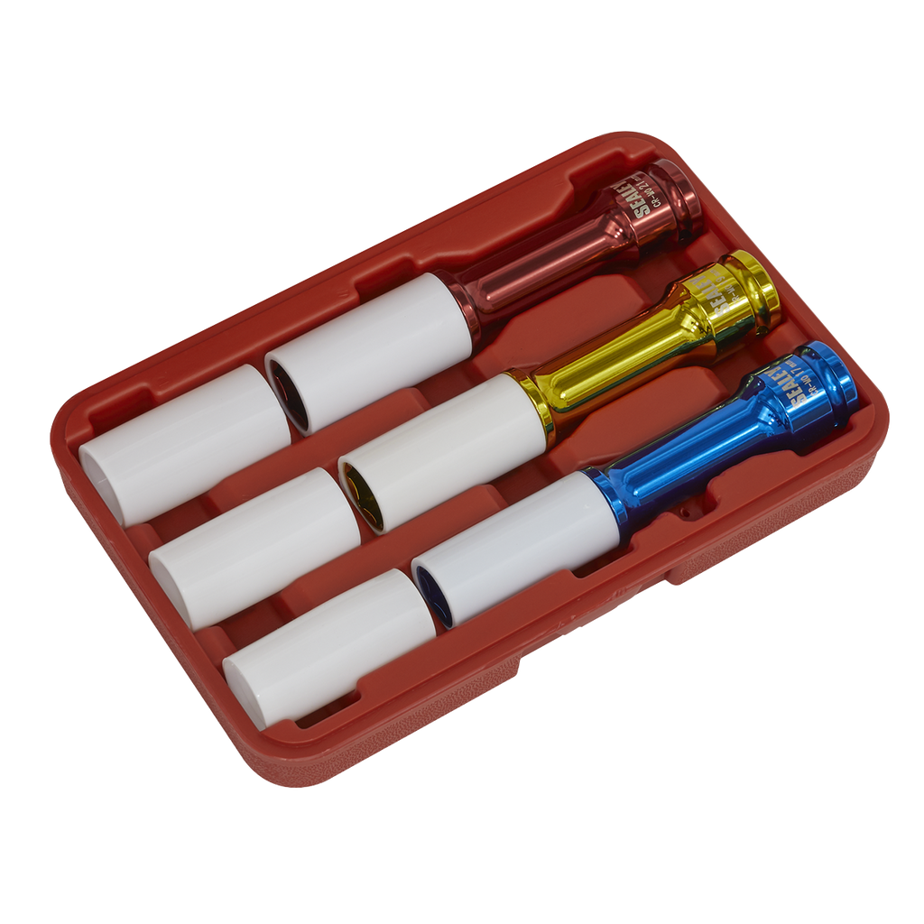 Alloy Wheel Impact Socket Set 1/2"Sq Drive 3pc