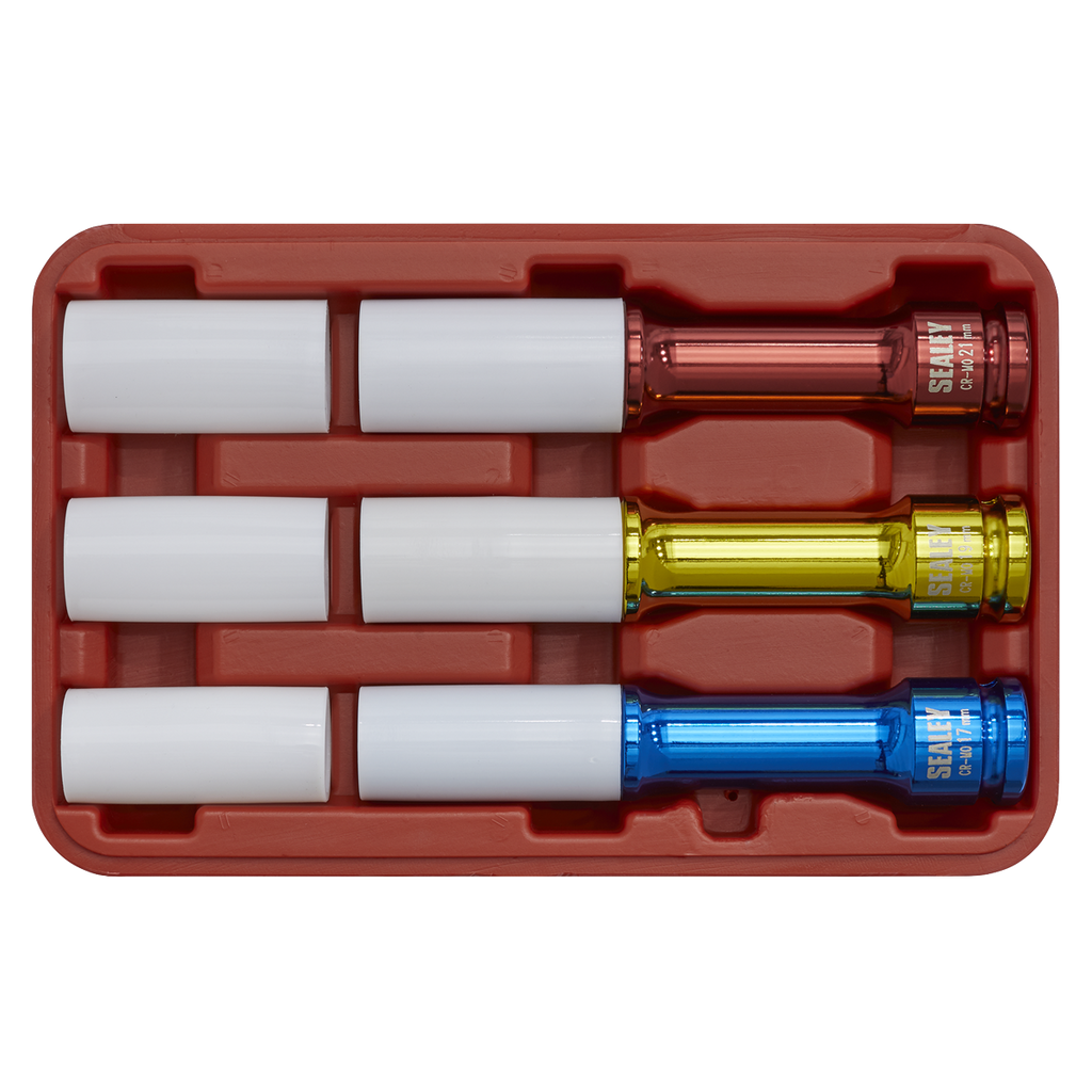 Alloy Wheel Impact Socket Set 1/2"Sq Drive 3pc