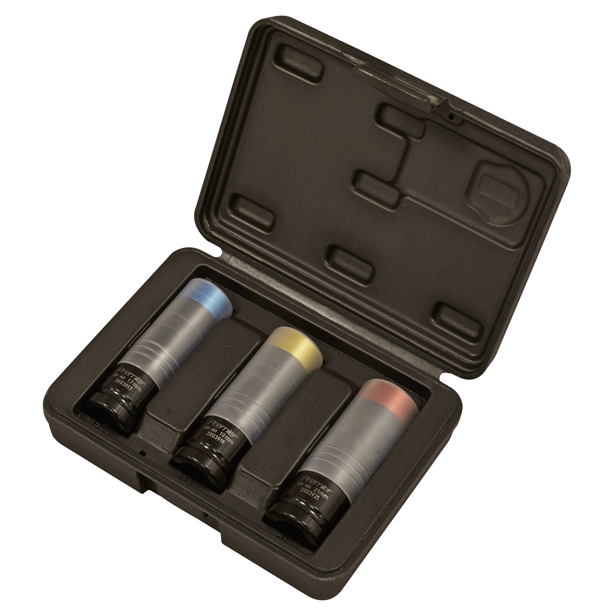 Premier Alloy Wheel Ultra-Power Impact Socket Set 1/2"Sq Drive 3pc