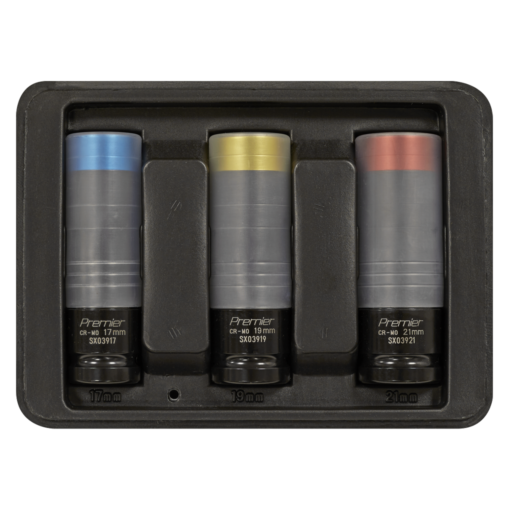 Premier Alloy Wheel Ultra-Power Impact Socket Set 1/2"Sq Dri