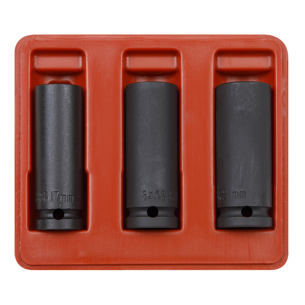 Deep Impact Socket Set 1/2"Sq Drive 3pc