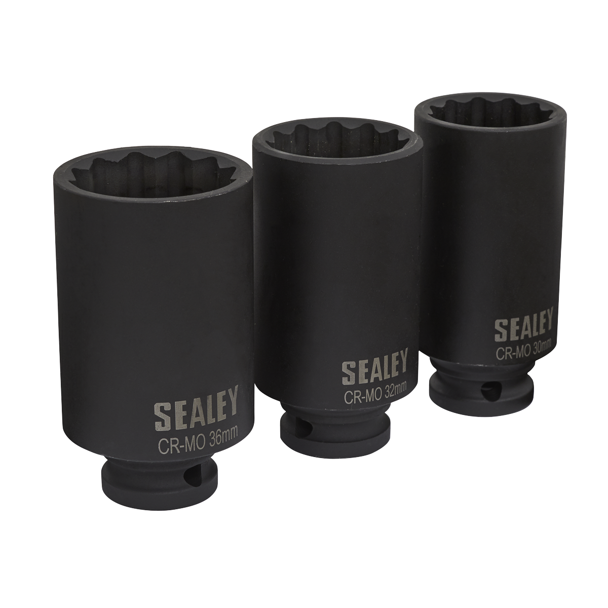 Impact Hub Nut Socket Set 1/2"Sq Drive 12-Point 3pc