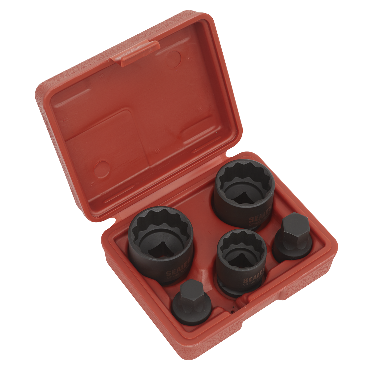 Impact Hub Socket & Socket Bit Set 1/2"Sq Drive 12-Point 5pc