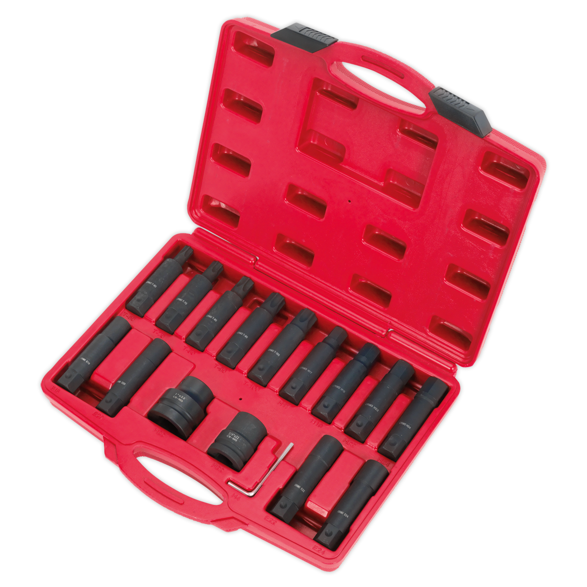 Impact Hex, TRX-Star* & TRX-Star* Female Socket Bit Set 3/4" & 1"Sq Drive 16pc