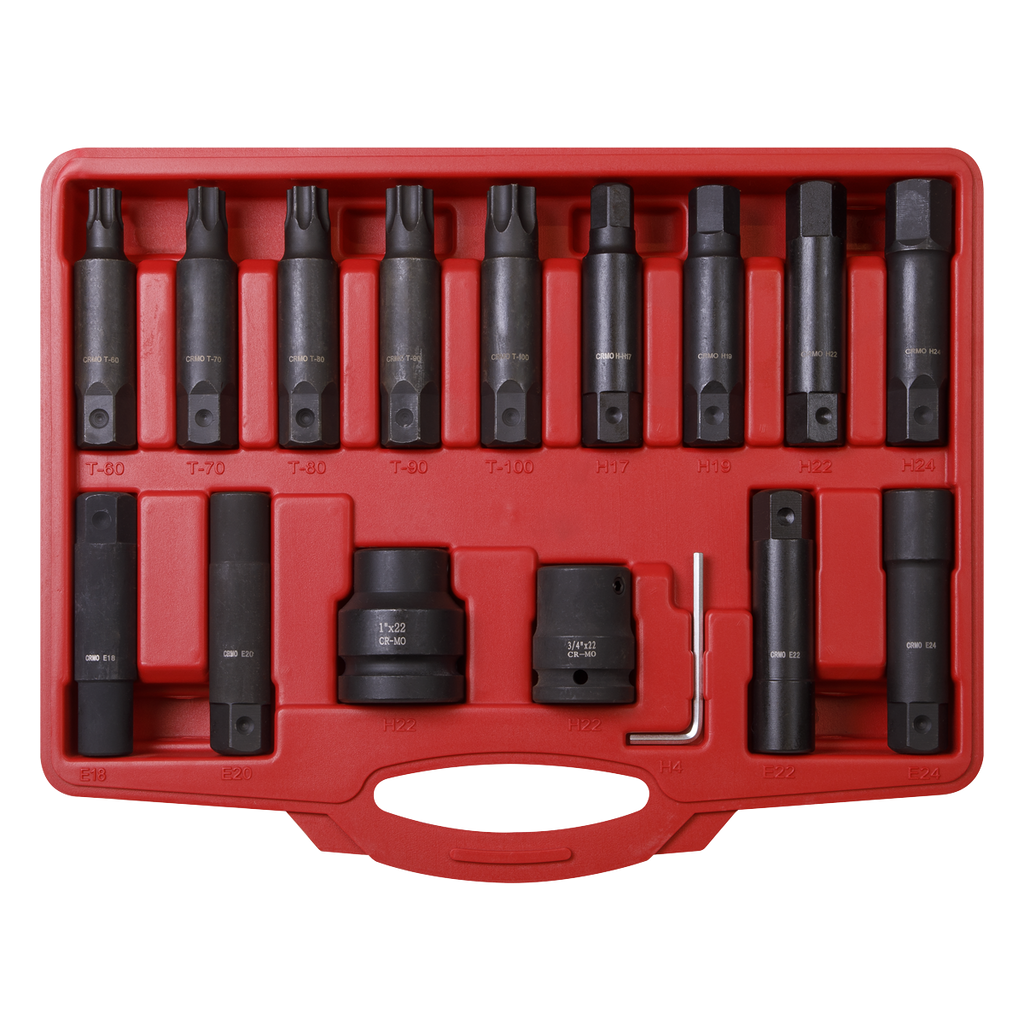 Impact Hex, TRX-Star* & TRX-Star* Female Socket Bit Set 3/4"