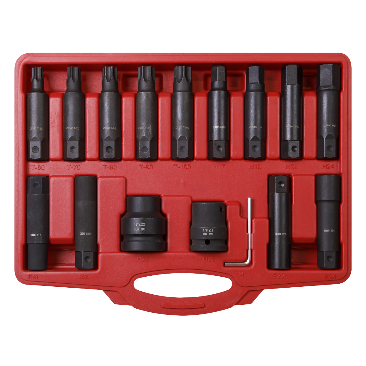 Impact Hex, TRX-Star* & TRX-Star* Female Socket Bit Set 3/4"