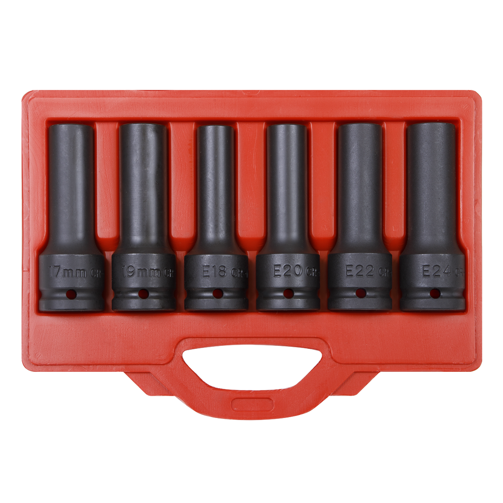 Impact & TRX-Star* Female Deep Socket Set 3/4"Sq Drive 12-Po