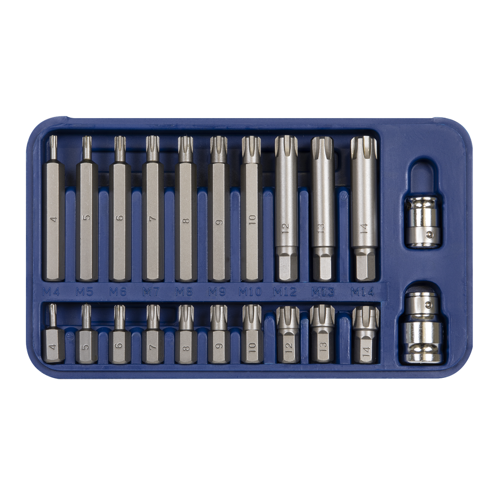 Premier Ribe Bit Set 3/8" & 1/2"Sq Drive 22pc