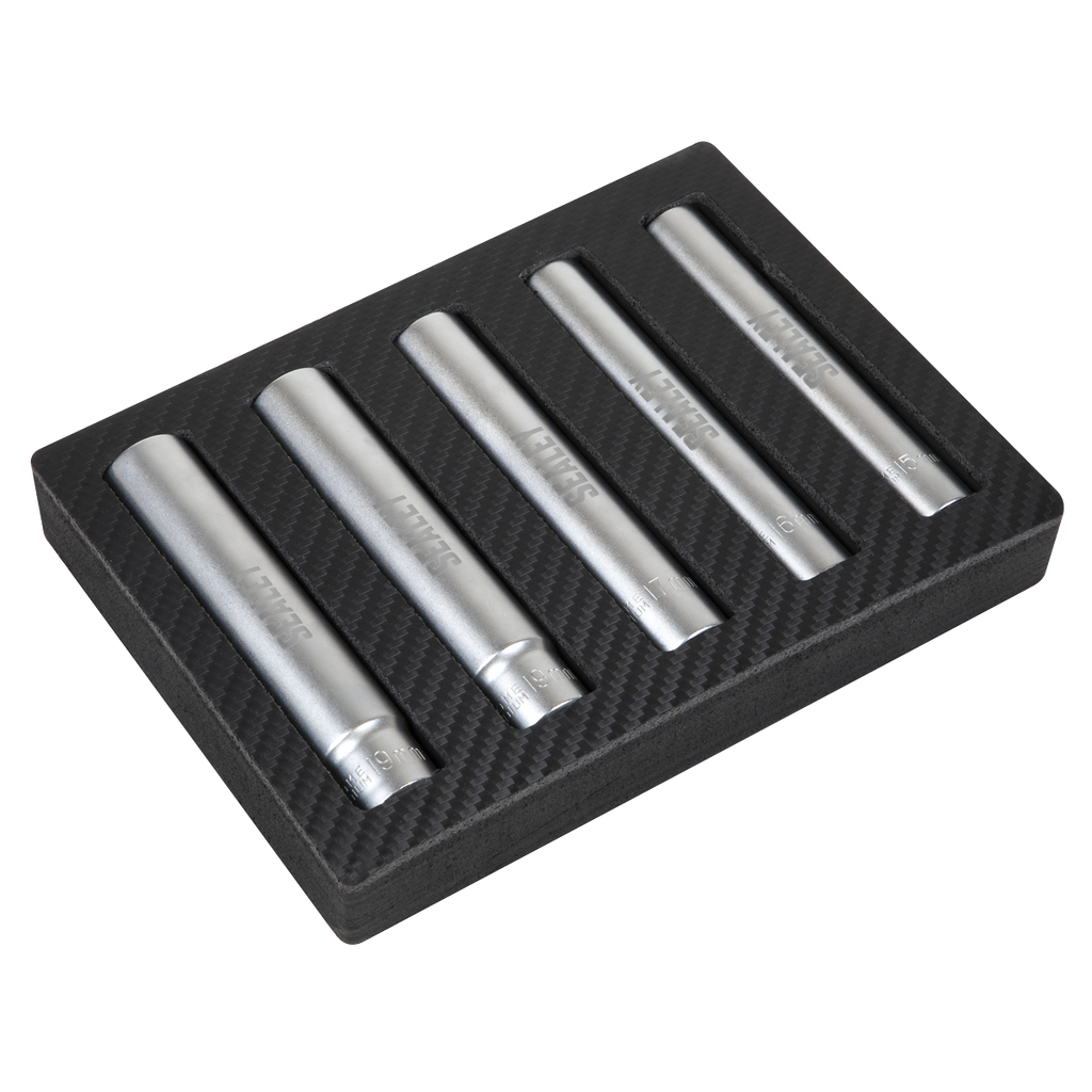 Extra-Deep Socket Set 1/2”Sq Drive 5pc