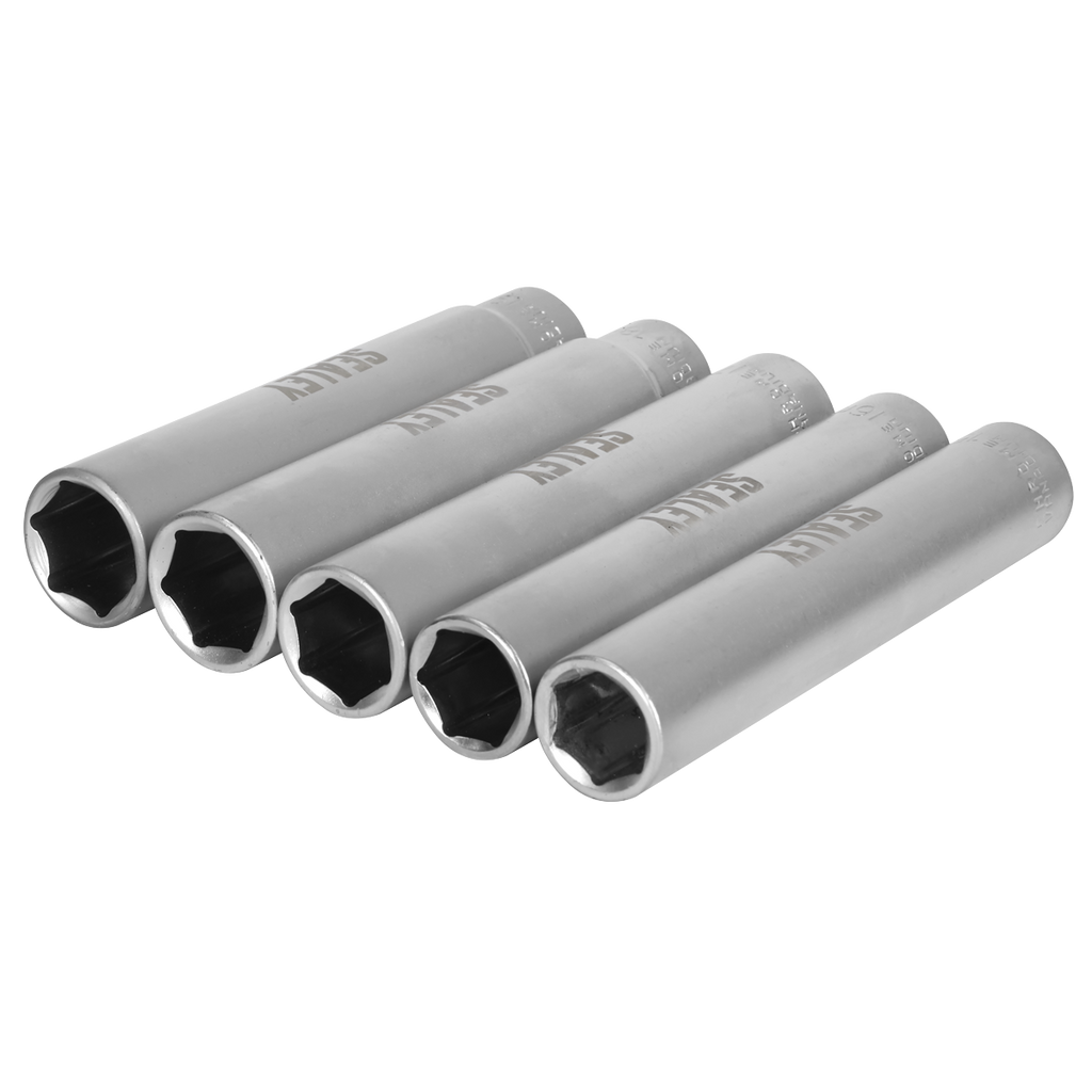 Extra-Deep Socket Set 1/2”Sq Drive 5pc