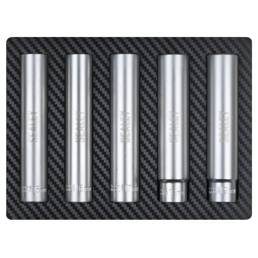 Extra-Deep Socket Set 1/2”Sq Drive 5pc