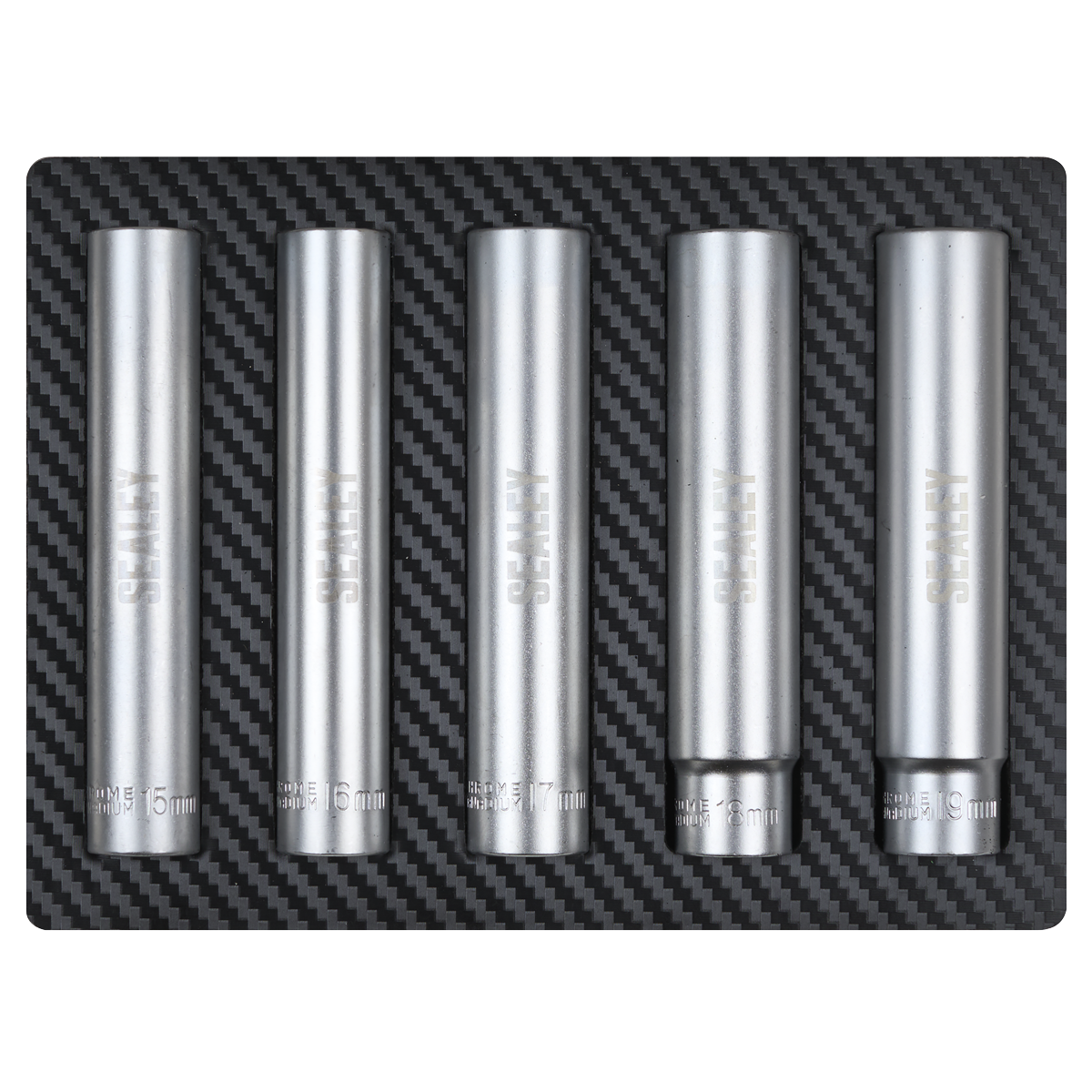 Extra-Deep Socket Set 1/2”Sq Drive 5pc