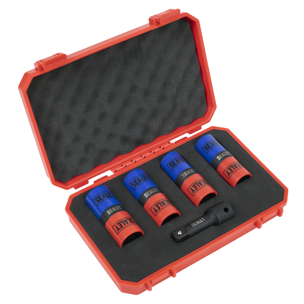 Double Ended Alloy Wheel Impact Socket Set 1/2"Sq Drive 5pc