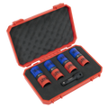Double Ended Alloy Wheel Impact Socket Set 1/2"Sq Drive 5pc