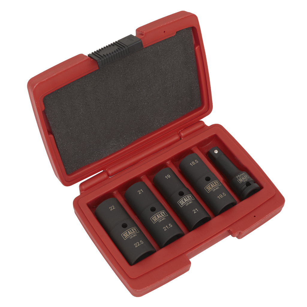 Double Ended Impact Socket Set 1/2"Sq Drive 5pc