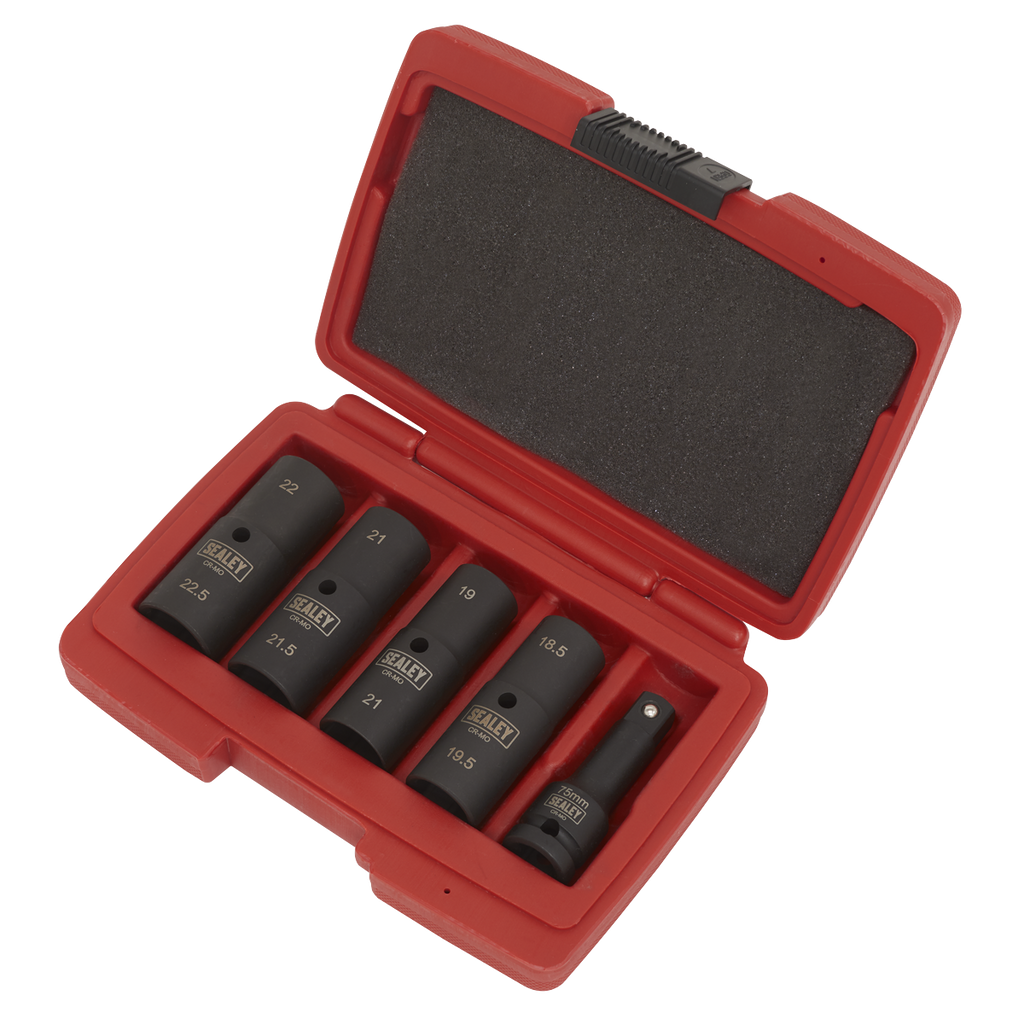 Double Ended Impact Socket Set 1/2"Sq Drive 5pc