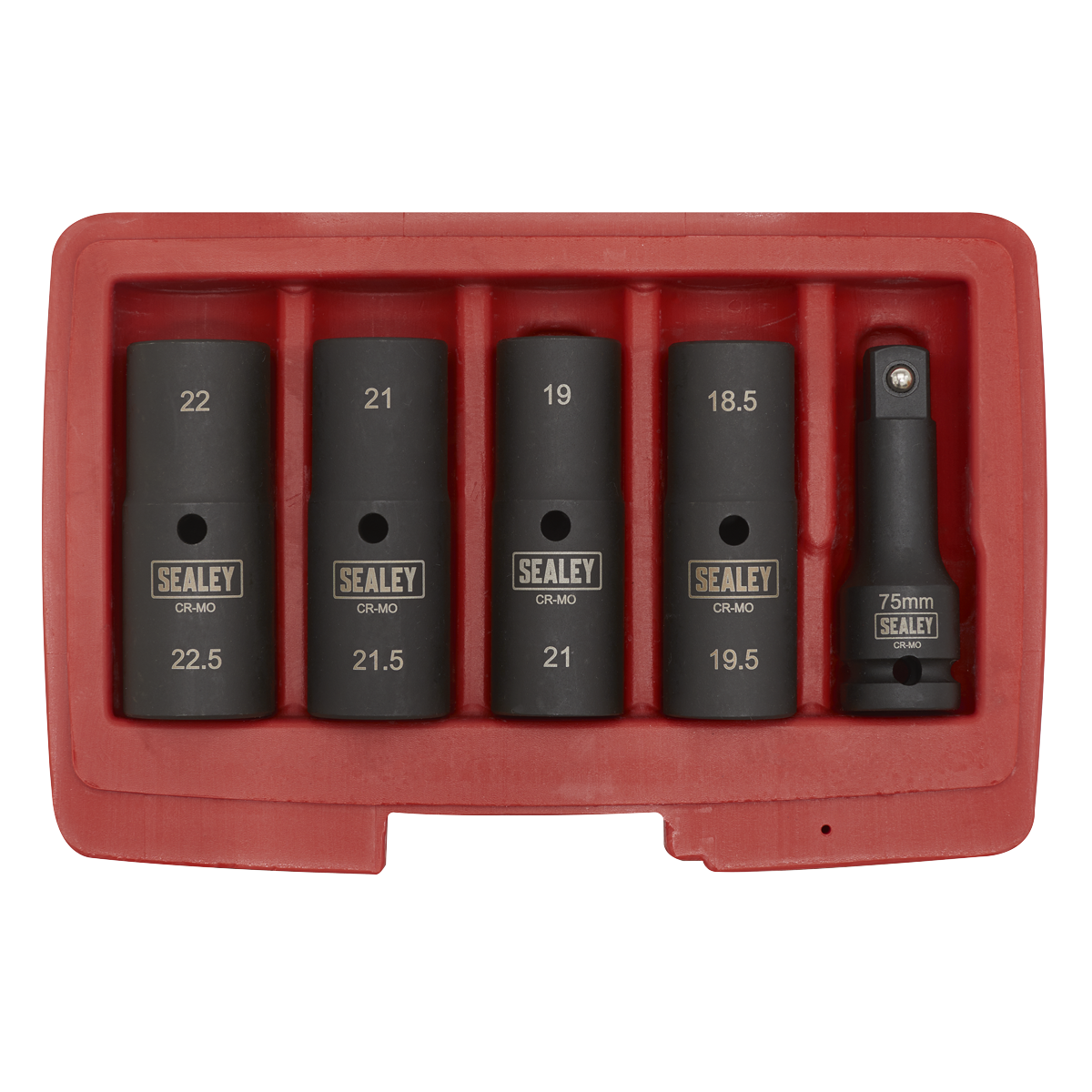 Double Ended Impact Socket Set 1/2"Sq Drive 5pc