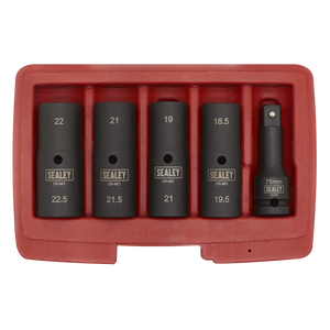 Double Ended Impact Socket Set 1/2"Sq Drive 5pc