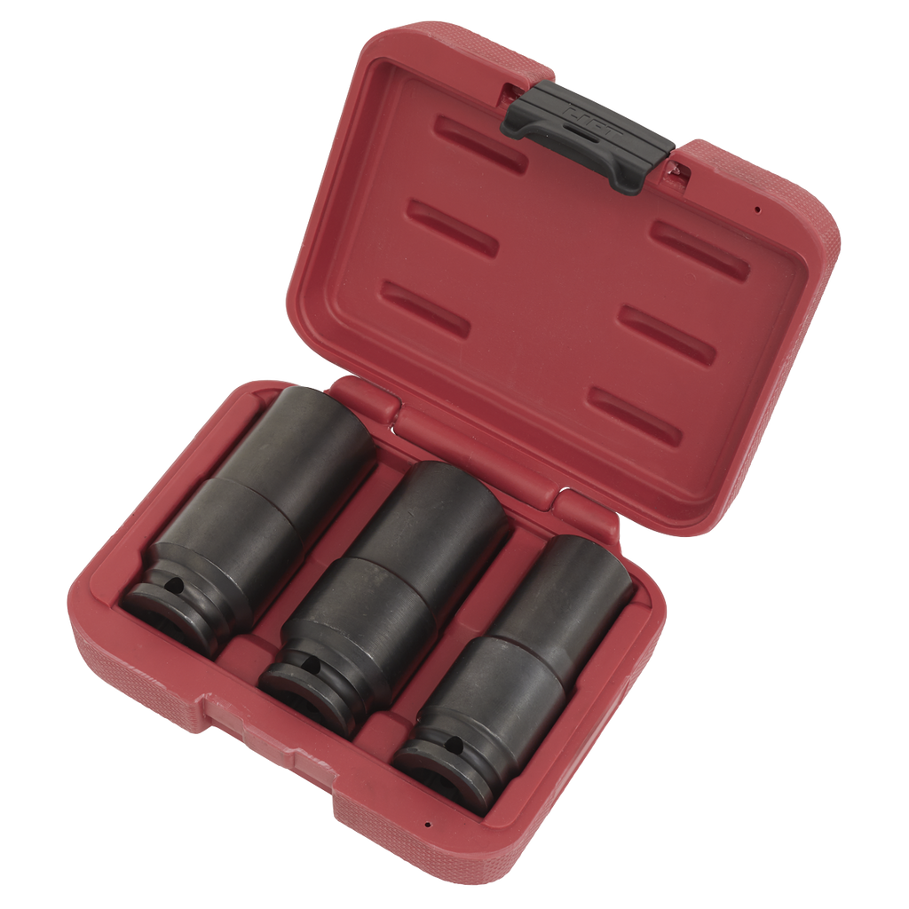 Deep Weighted Impact Socket Set 1/2"Sq Drive 3pc