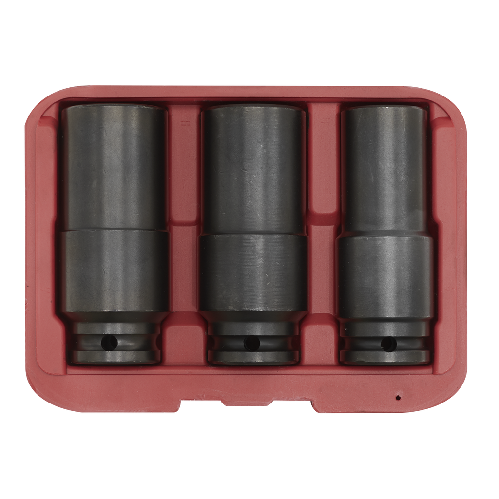 Deep Weighted Impact Socket Set 1/2"Sq Drive 3pc