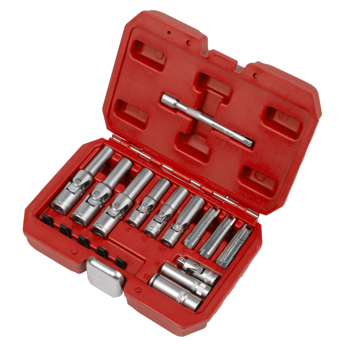 Glow Plug Socket Set 18pc 1/4"Sq & 3/8"Sq Drive