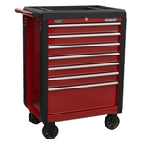 Sealey 7 Drawer Rollcab with Ball Bearing Slides - Red/Black - A